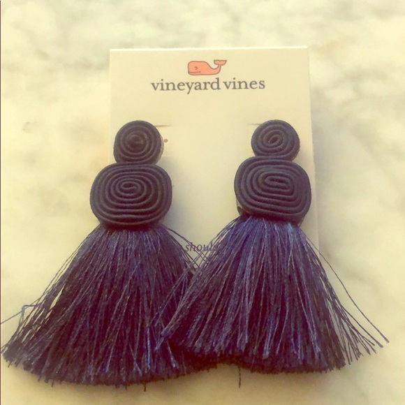 Vineyard Vines Jewelry - NEW Vineyard Vines Tassel Earrings in Navy